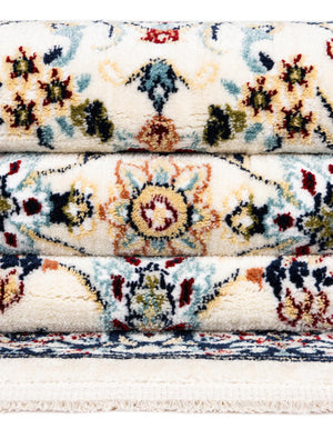 Ivory 2' x 3' 1 Narenj Oval Area Rug 85% Polypropylene & 15% Polyester Traditional Classic Carpet for Living, Dining, Bedrooms, Office for Sale at Rug Engine