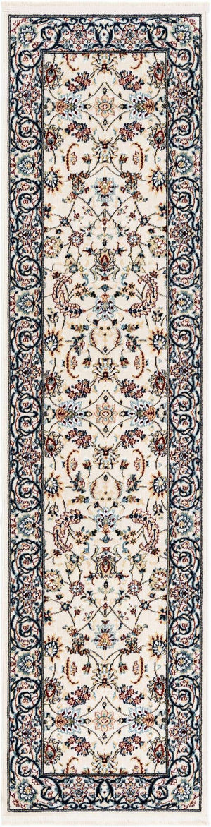 Ivory 2' x 8' Narenj Runner Area Rug 85% Polypropylene & 15% Polyester Traditional Classic Carpet for Living, Dining, Bedrooms, Office for Sale at Rug Engine