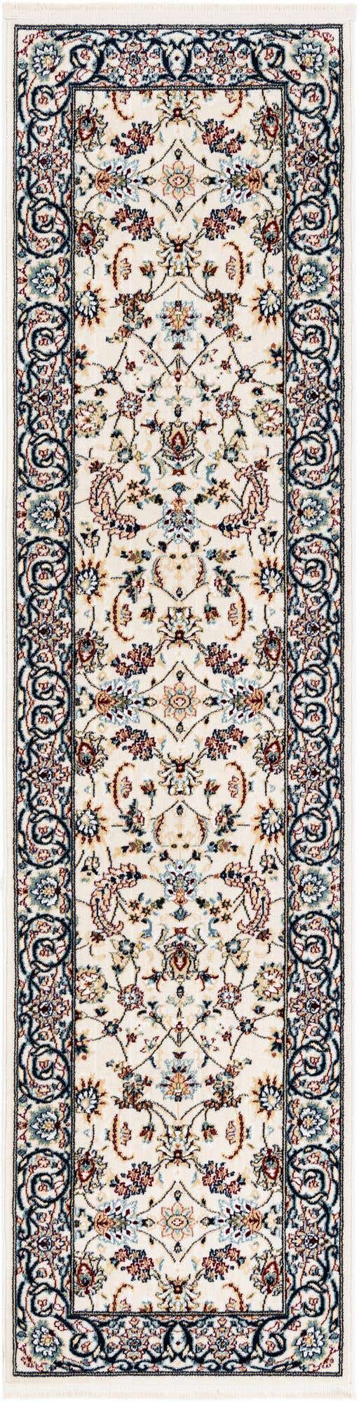 Ivory 2' x 8' Narenj Runner Area Rug 85% Polypropylene & 15% Polyester Traditional Classic Carpet for Living, Dining, Bedrooms, Office for Sale at Rug Engine