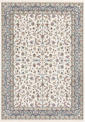 Ivory 7' 10 x 11' Narenj Rectangle Area Rug 85% Polypropylene & 15% Polyester Traditional Classic Carpet for Living, Dining, Bedrooms, Office for Sale at Rug Engine