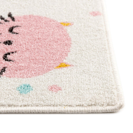 Ivory 3' 11 x 5' 11 Whimsy Kids Rectangle Area Rug for Baby Nursery, Toddler Playroom,  Bedrooms Playful Fun Design Easy Clean Carpet for Sale at Rug Engine