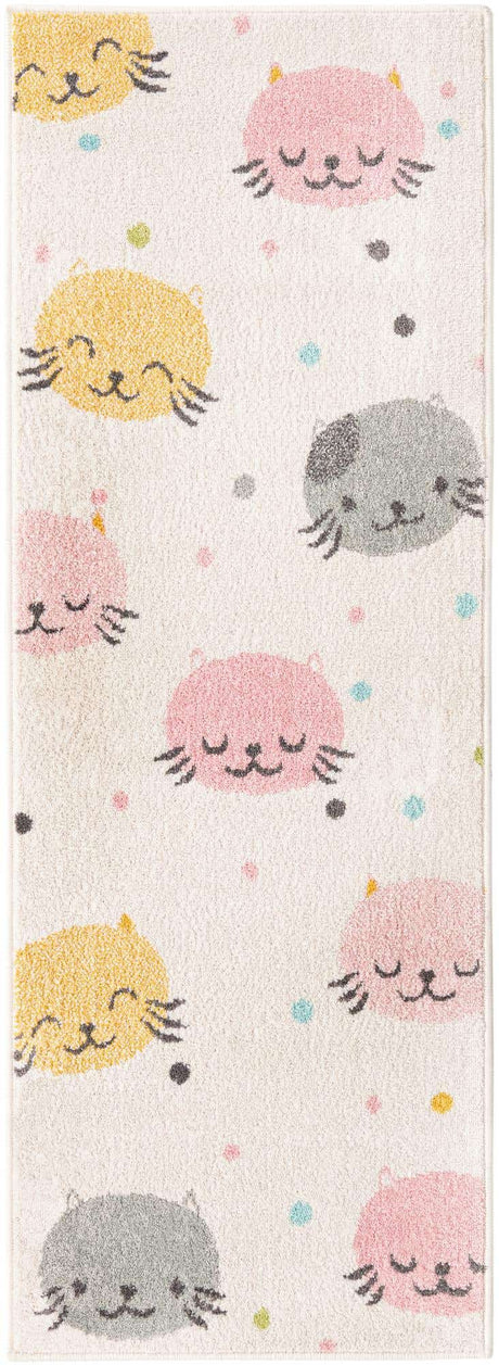 Ivory 2' 2 x 6' Whimsy Kids Runner Rug