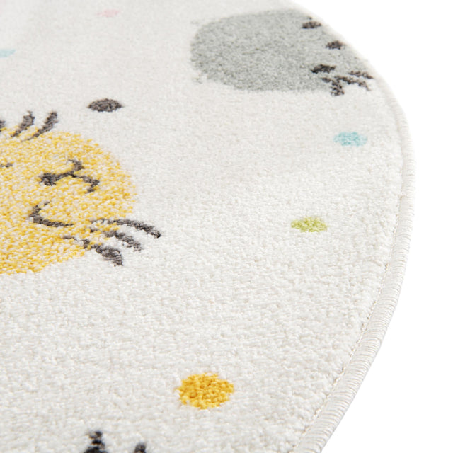 Ivory 8' x 8' Whimsy Kids Round Rug