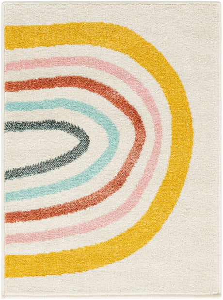 Ivory 2' 2 x 3' Whimsy Kids Rectangle Rug