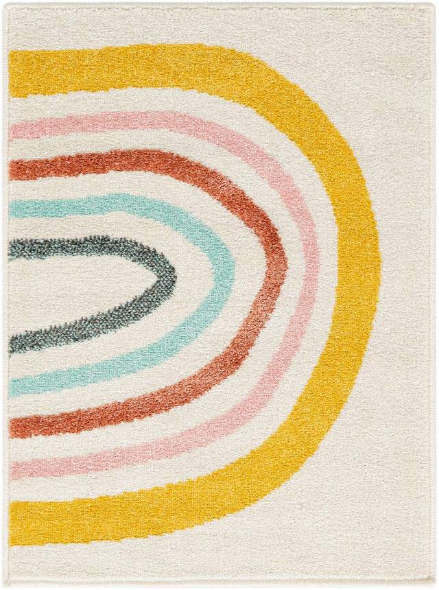 Ivory 2' 2 x 3' Whimsy Kids Rectangle Rug