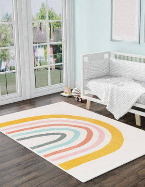 Ivory 8' x 10' Whimsy Kids Rectangle Rug