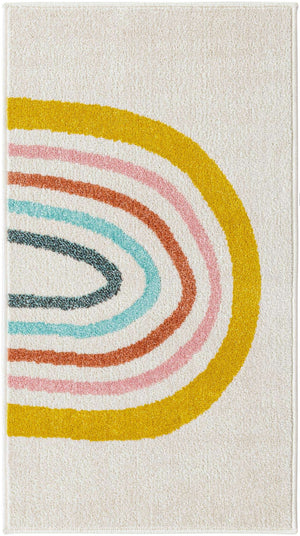 Ivory 2' 2 x 3' 11 Whimsy Kids Runner Area Rug for Baby Nursery, Toddler Playroom, Bedrooms