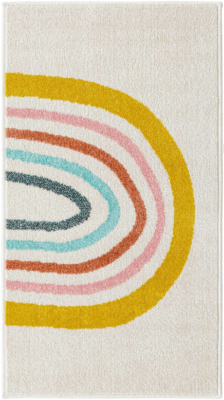 Ivory 2' 2 x 4' Whimsy Kids Runner Rug