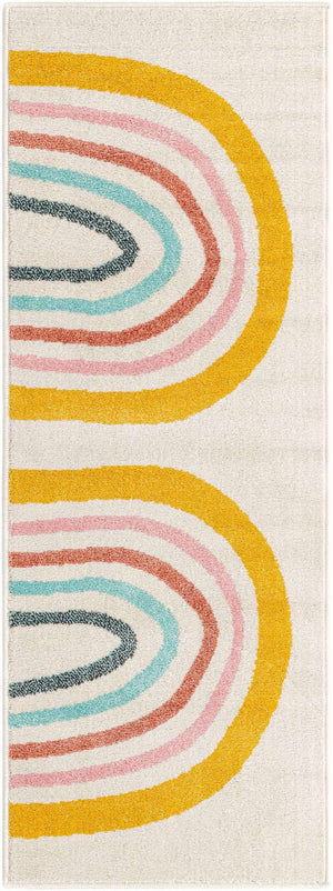Ivory 2' 2 x 6' Whimsy Kids Runner Rug