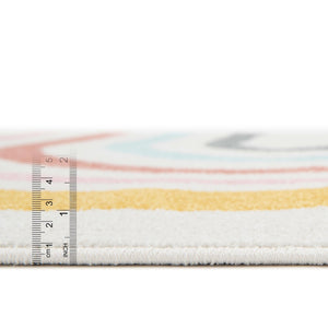 Ivory 3' 3 x 3' 3 Whimsy Kids Round Rug
