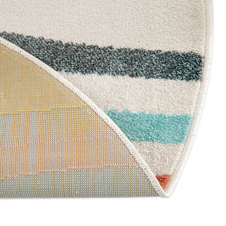 Ivory 3' 3 x 3' 3 Whimsy Kids Round Area Rug for Baby Nursery, Toddler Playroom,  Bedrooms Playful Fun Design Easy Clean Carpet for Sale at Rug Engine