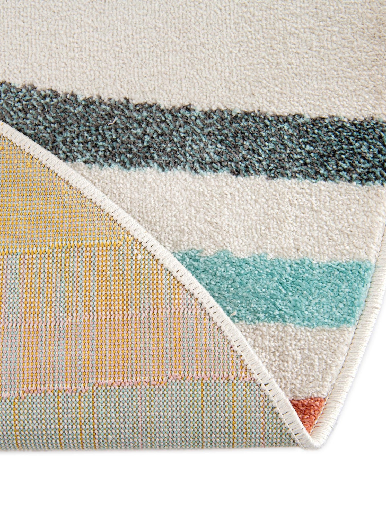 Ivory 4' 1 x 4' 1 Whimsy Kids Round Area Rug for Baby Nursery, Toddler Playroom, Bedrooms