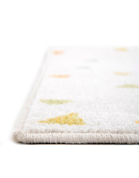 Ivory 3' 11 x 5' 11 Whimsy Kids Rectangle Area Rug for Baby Nursery, Toddler Playroom,  Bedrooms Playful Fun Design Easy Clean Carpet for Sale at Rug Engine