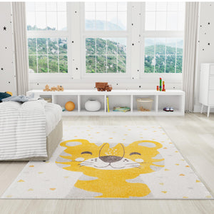 Ivory 5' 3 x 8' Whimsy Kids Rectangle Rug