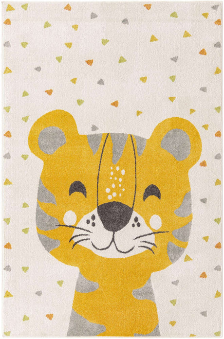 Ivory 5' 3 x 8' Whimsy Kids Rectangle Rug