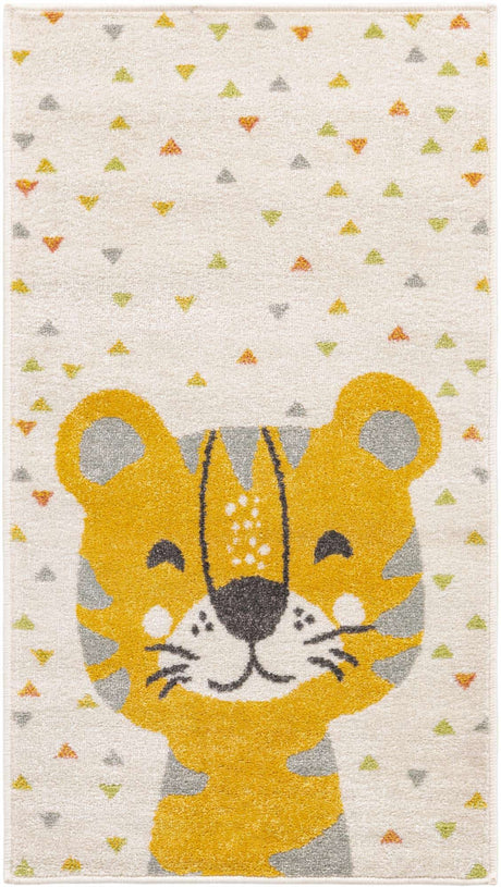 Ivory 2' 2 x 4' Whimsy Kids Runner Rug