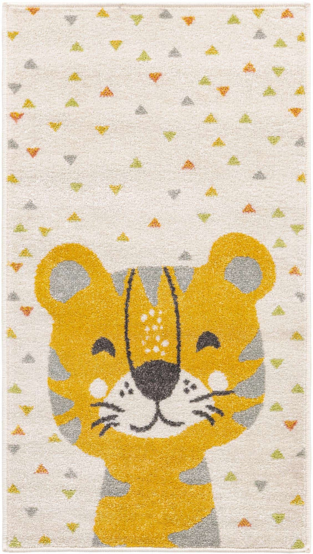 Ivory 2' 2 x 3' 11 Whimsy Kids Runner Area Rug for Baby Nursery, Toddler Playroom, Bedrooms