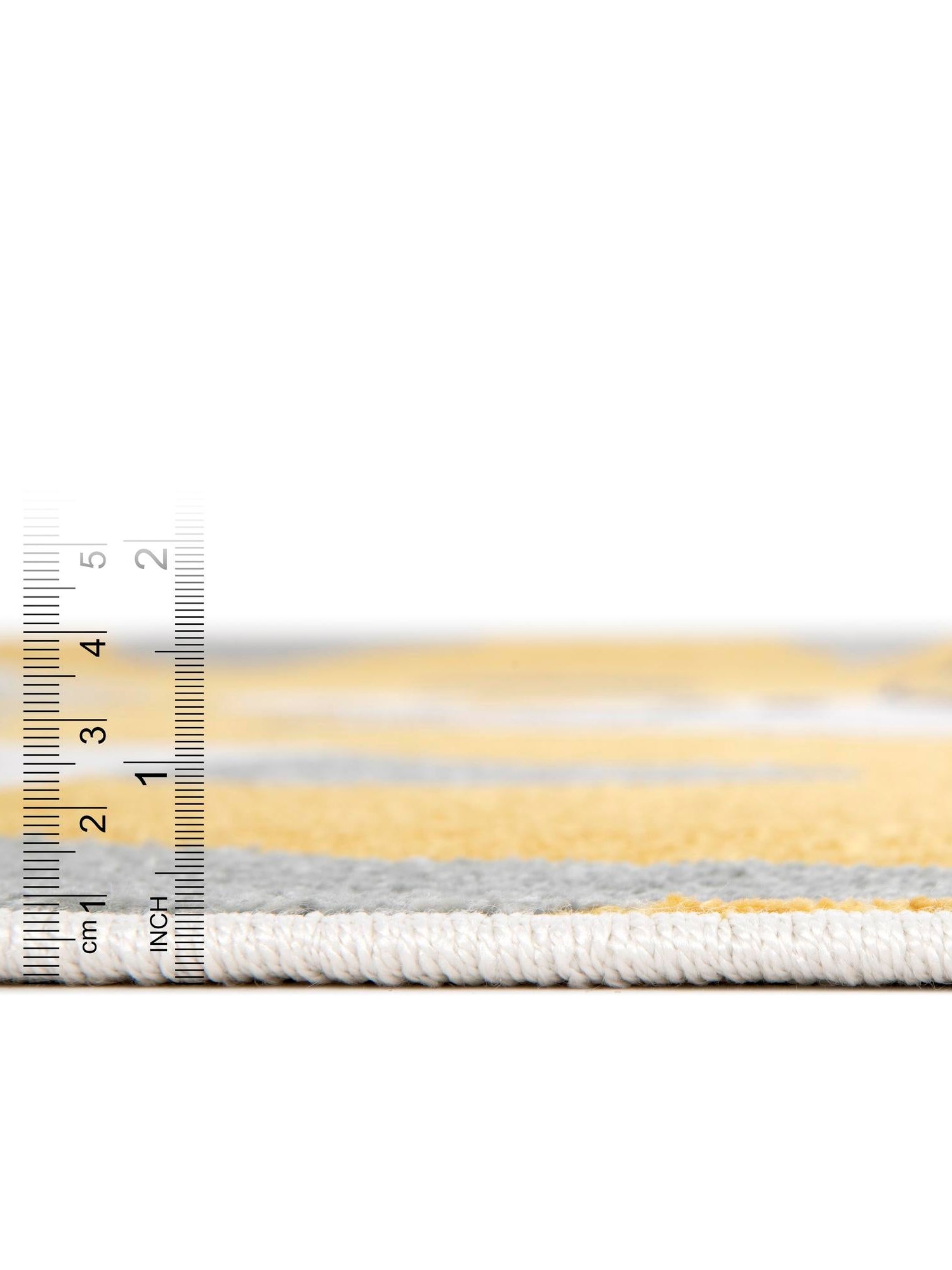 Ivory 5' 3 x 5' 3 Whimsy Kids Round Area Rug for Baby Nursery, Toddler Playroom, Bedrooms