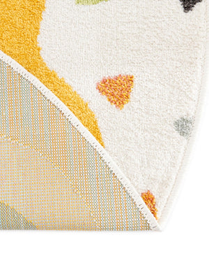 Ivory 3' 3 x 3' 3 Whimsy Kids Round Rug