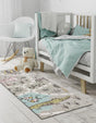 Gray 2' 2 x 6' Whimsy Kids Runner Rug