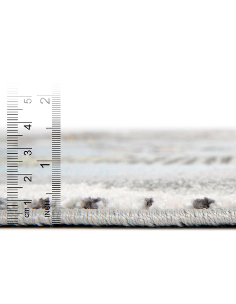 Gray 7' 10 x 7' 10 Whimsy Kids Round Area Rug for Baby Nursery, Toddler Playroom, Bedrooms