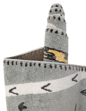 Gray 6' 1 x 6' 1 Whimsy Kids Round Rug