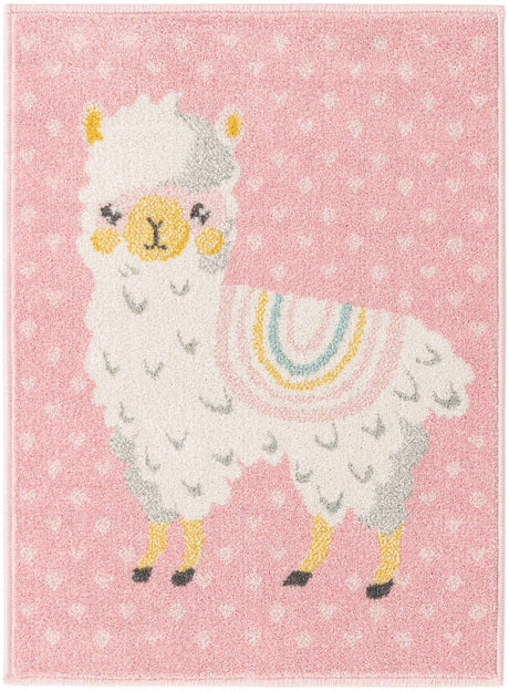 Pink 2' 2 x 3' Whimsy Kids Rectangle Rug