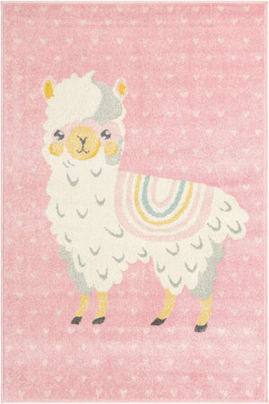 Pink 4' x 6' Whimsy Kids Rectangle Rug