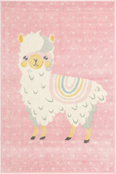 Pink 4' x 6' Whimsy Kids Rectangle Rug