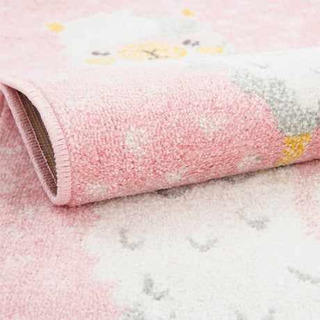 Pink 5' 3 x 8' Whimsy Kids Rectangle Area Rug for Baby Nursery, Toddler Playroom,  Bedrooms Playful Fun Design Easy Clean Carpet for Sale at Rug Engine