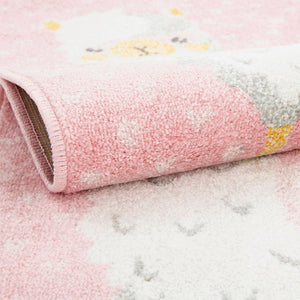 Pink 4' x 6' Whimsy Kids Rectangle Rug