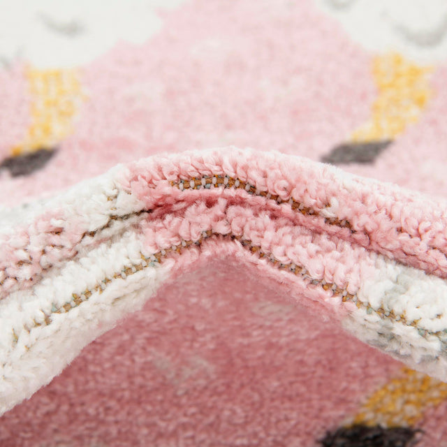 Pink 4' x 6' Whimsy Kids Rectangle Rug