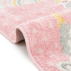 Pink 5' 3 x 8' Whimsy Kids Rectangle Rug