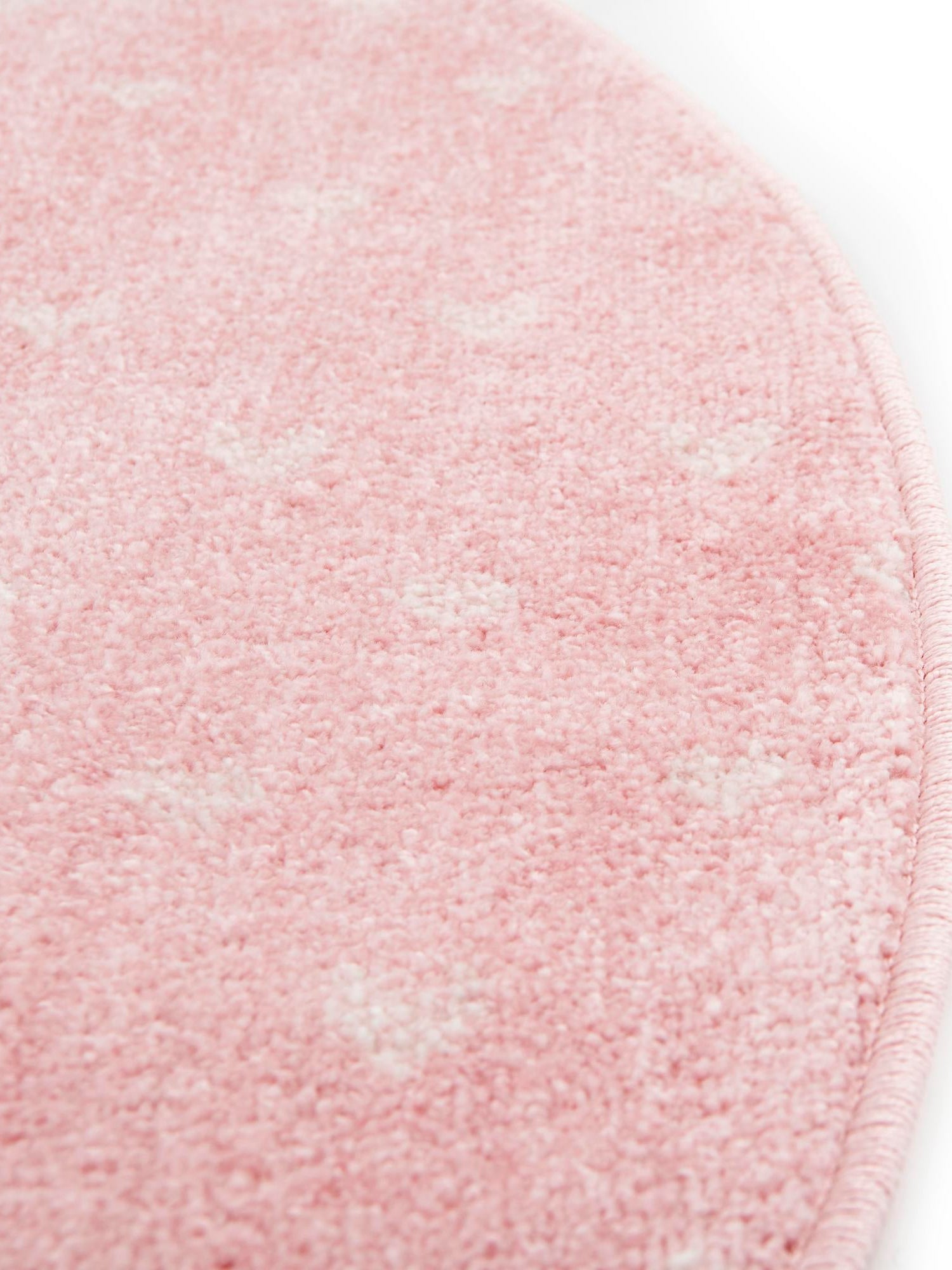 Pink 3' 3 x 3' 3 Whimsy Kids Round Area Rug for Baby Nursery, Toddler Playroom, Bedrooms