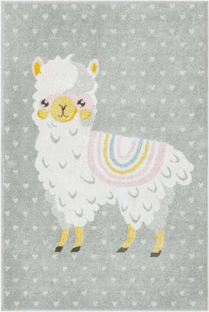 Gray 4' x 6' Whimsy Kids Rectangle Rug