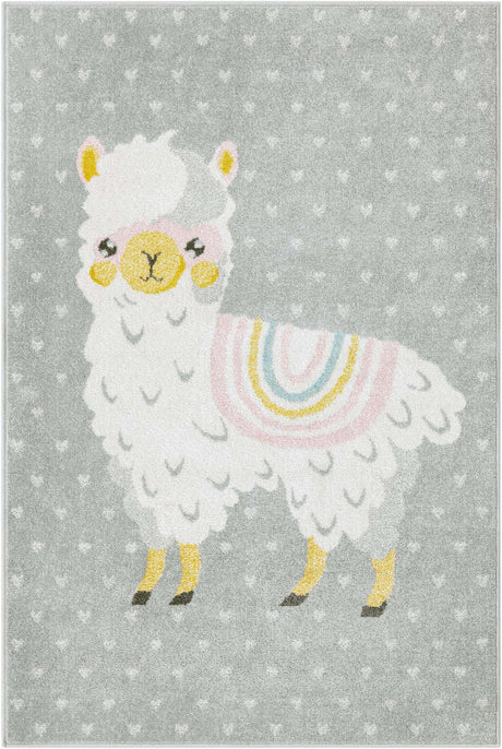 Gray 4' x 6' Whimsy Kids Rectangle Rug
