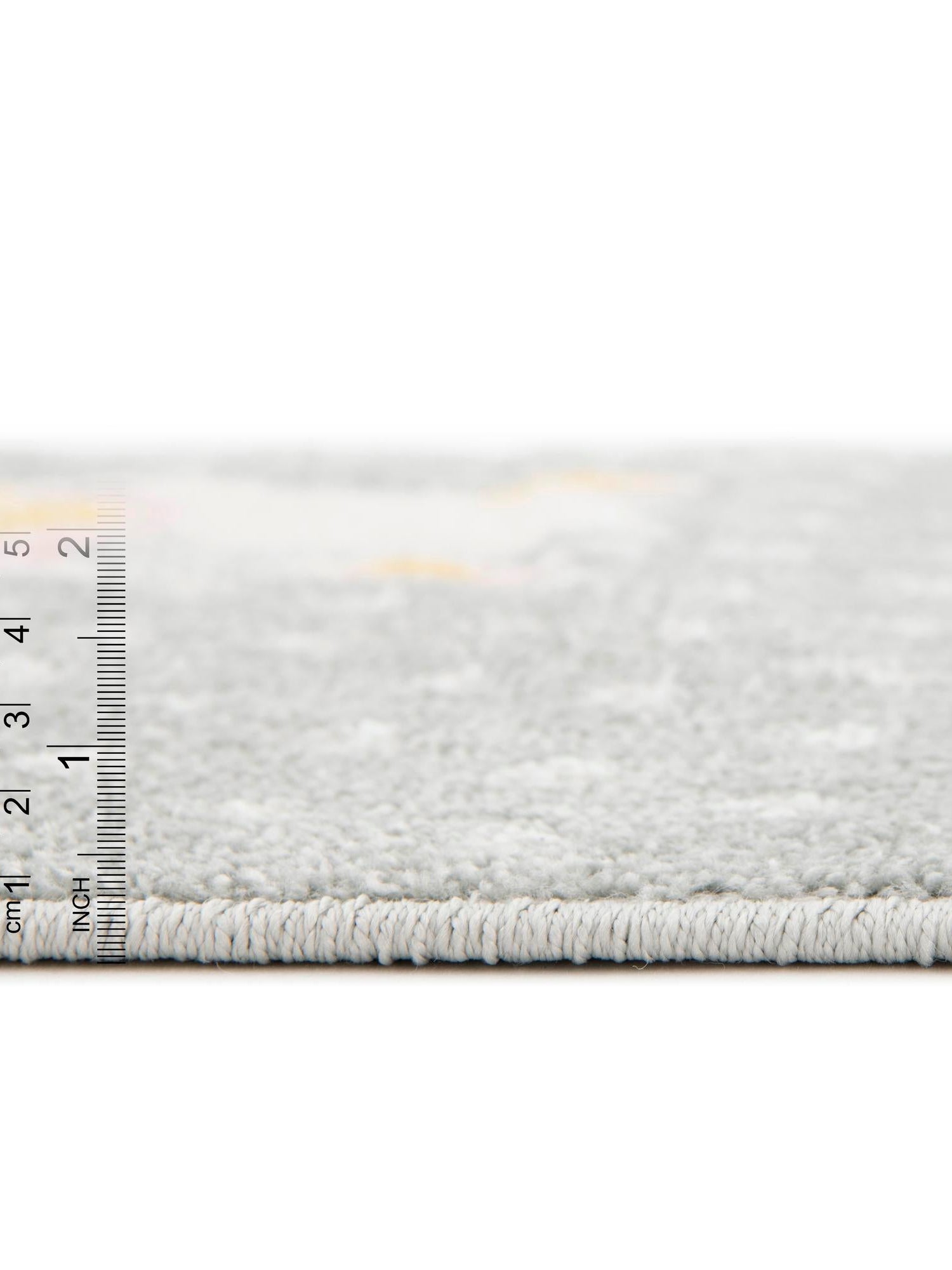 Gray 3' 11 x 5' 11 Whimsy Kids Rectangle Area Rug for Baby Nursery, Toddler Playroom, Bedrooms