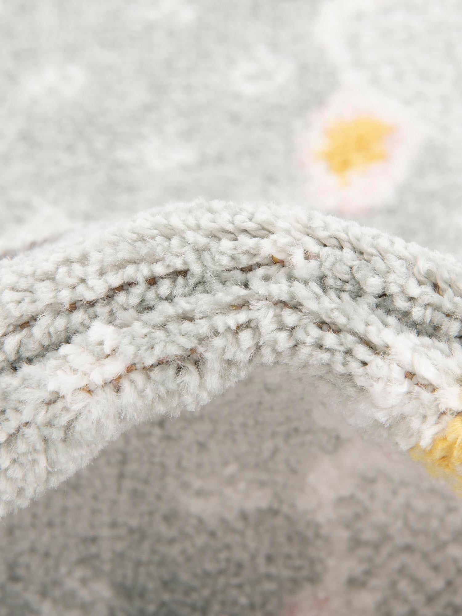 Gray 5' 3 x 8' Whimsy Kids Rectangle Area Rug for Baby Nursery, Toddler Playroom, Bedrooms