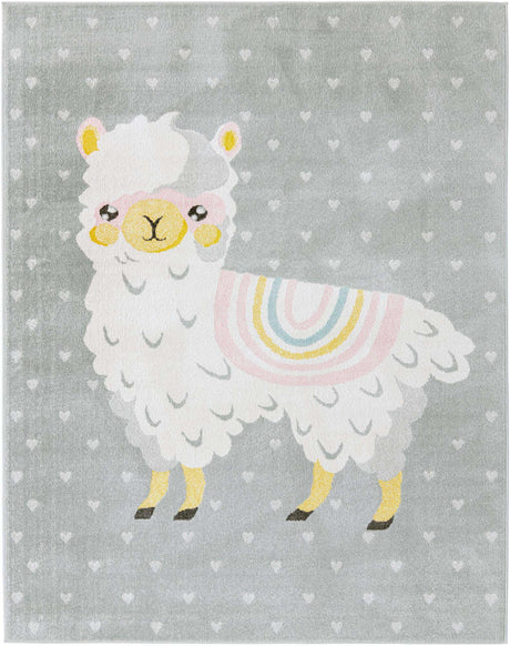 Gray 8' x 10' Whimsy Kids Rectangle Rug