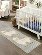 Gray 2' 2 x 6' Whimsy Kids Runner Rug