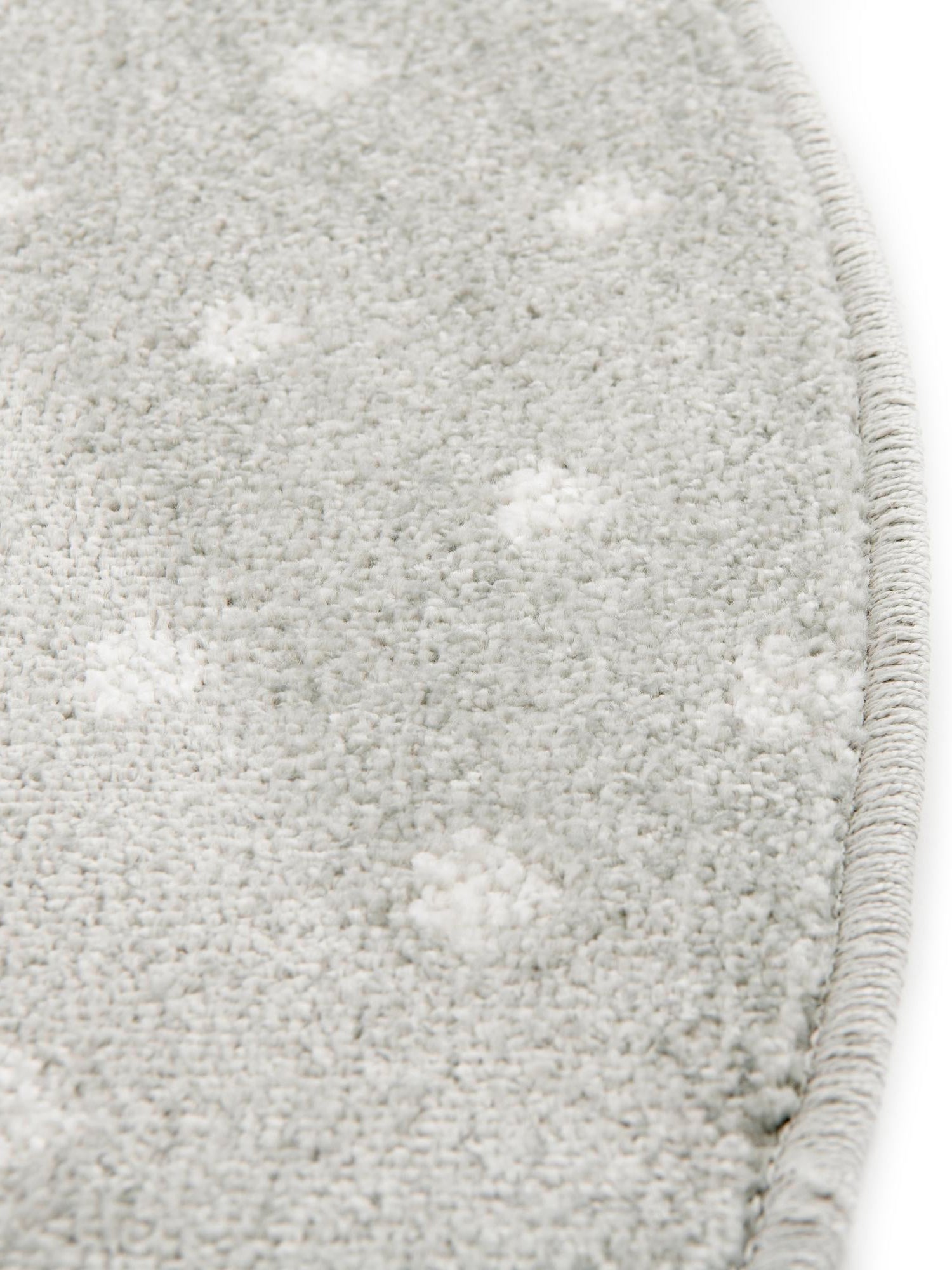 Gray 5' 3 x 5' 3 Whimsy Kids Round Area Rug for Baby Nursery, Toddler Playroom, Bedrooms