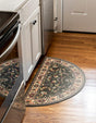 Green 2' 2 x 3' 7 Sialk Hill Hearth Half-Round Semicircle Area Rug 100% Polypropylene Durable Easy Clean Classic Traditional Design Carpet for Interior Design for Sale at Rug Engine