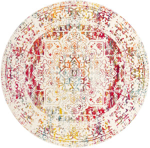 Light Multicolor 10' x 10' Richmond Round Area Rug Vintage Distressed Look Traditional Design Carpet for Unique Home Interior Design for Sale at Rug Engine