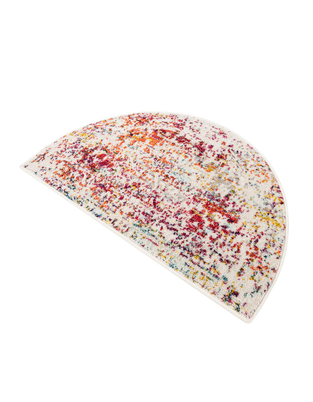 Multicolor 2' 2 x 3' 7 Richmond Hearth Half-Round Semicircle Area Rug Vintage Distressed Look Traditional Design Carpet for Unique Home Interior Design for Sale at Rug Engine