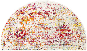 Multicolor 2' 2 x 3' 7 Richmond Hearth Half-Round Semicircle Area Rug Vintage Distressed Look Traditional Design Carpet for Unique Home Interior Design for Sale at Rug Engine