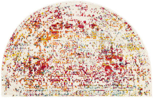 Multicolor 2' 7 x 4' 1 Richmond Hearth Half-Round Semicircle Area Rug Vintage Distressed Look Traditional Design Carpet for Unique Home Interior Design for Sale at Rug Engine