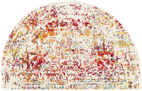 Multicolor 2' 7 x 4' 1 Richmond Hearth Half-Round Semicircle Area Rug Vintage Distressed Look Traditional Design Carpet for Unique Home Interior Design for Sale at Rug Engine