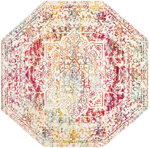 Light Multicolor 6' 1 x 6' 1 Richmond Octagon Area Rug Vintage Distressed Look Traditional Design Carpet for Unique Home Interior Design for Sale at Rug Engine
