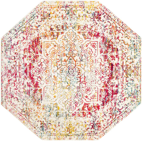 Light Multicolor 6' 1 x 6' 1 Richmond Octagon Area Rug Vintage Distressed Look Traditional Design Carpet for Unique Home Interior Design for Sale at Rug Engine