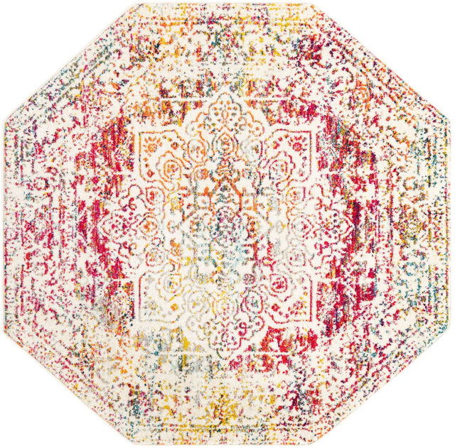 Light Multicolor 6' 1 x 6' 1 Richmond Octagon Area Rug Vintage Distressed Look Traditional Design Carpet for Unique Home Interior Design for Sale at Rug Engine